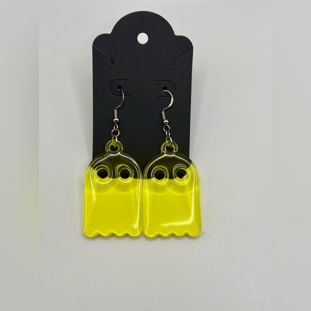 HANDMADE- Ghost Earrings- Yellow